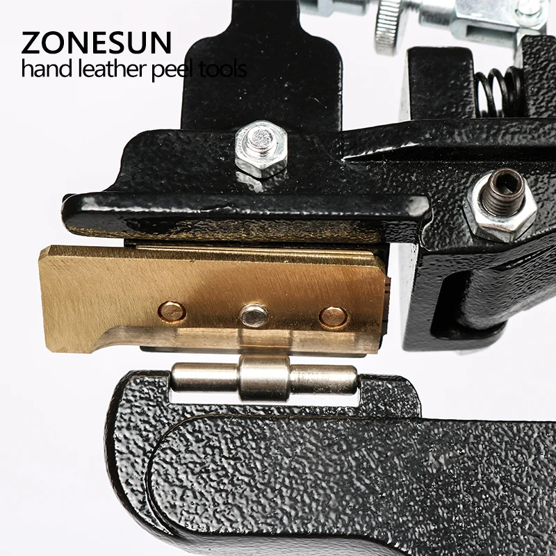 Zonesun Manual Leather Craft Paring Machine Edge Skiving Hand Leather Peeler Tool Leather Paring Device Edge Cut Splitter Skiver