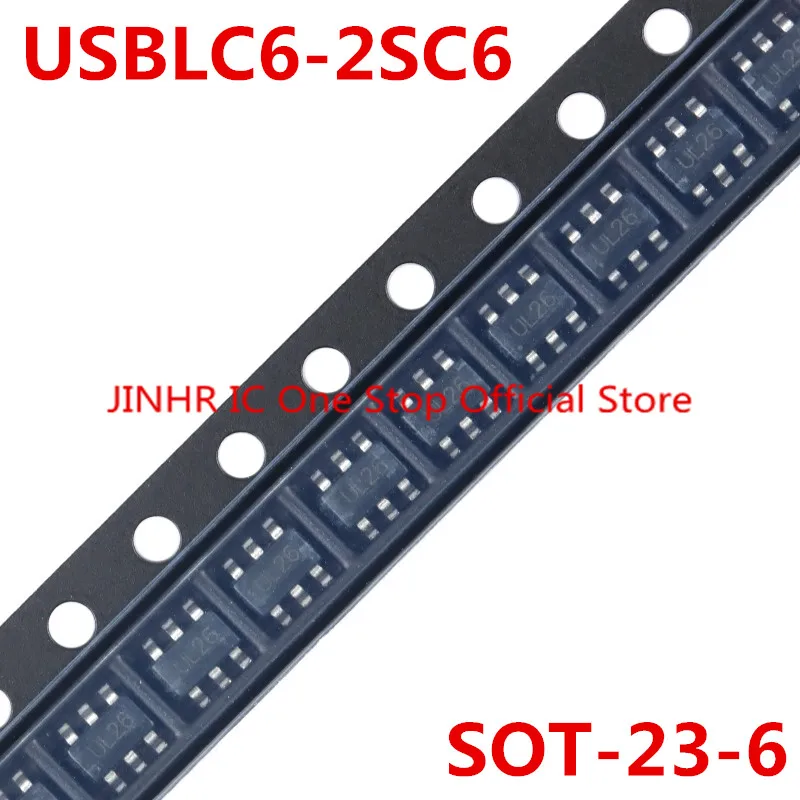 New 40PCS USBLC6-2SC6 Marking UL26, SOT-23-6, Very low capacitance ESD protection