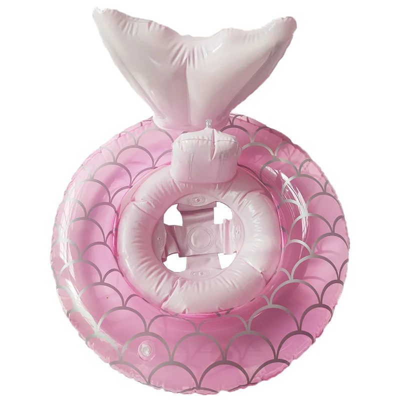 Children Inflatable Swimming Ring Mermaid Floating Bed Floating Ring Baby Seat Girl Swim Sport Accessories Summer Pool Party Toy