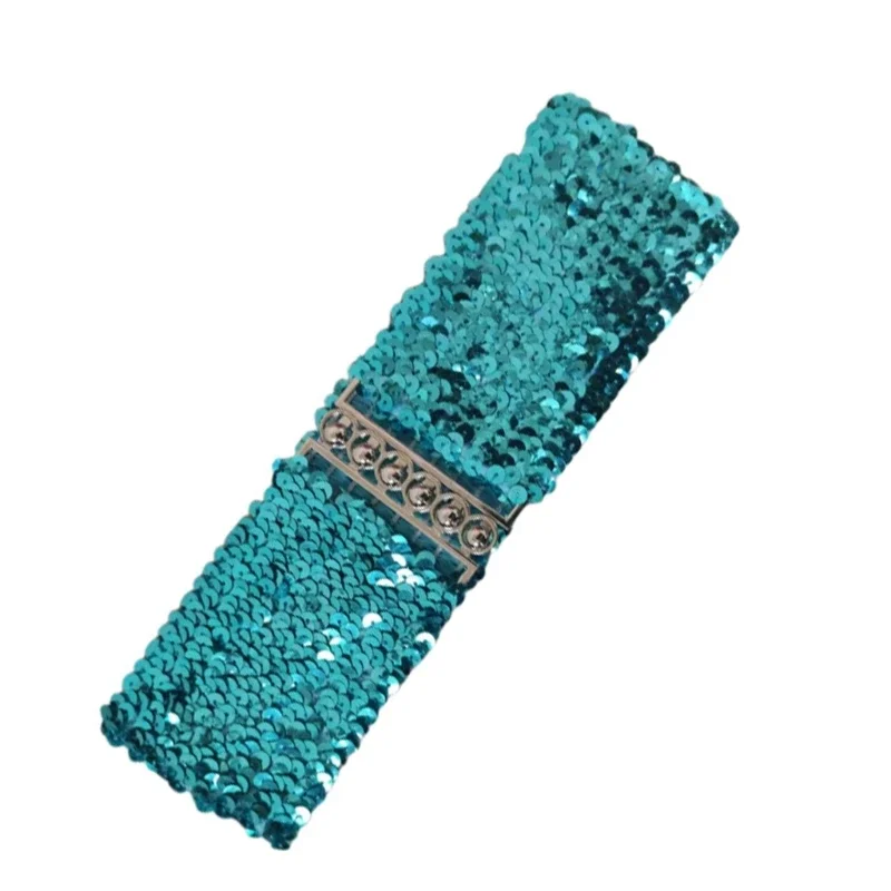 Female Sequins Waist Belt Fashion Elastic Waspie Belt Universal Waspie Dress Decorative Accessories Glittering Waistband