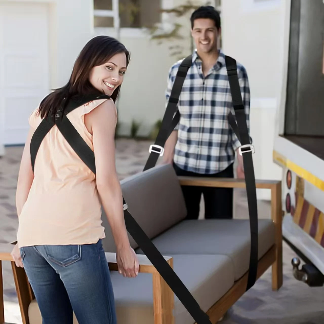 Portable 2 Person Carrying Belt Moving Rope Heavy Carry Furniture Lifting Strap Multi Functional Household Moving Tool