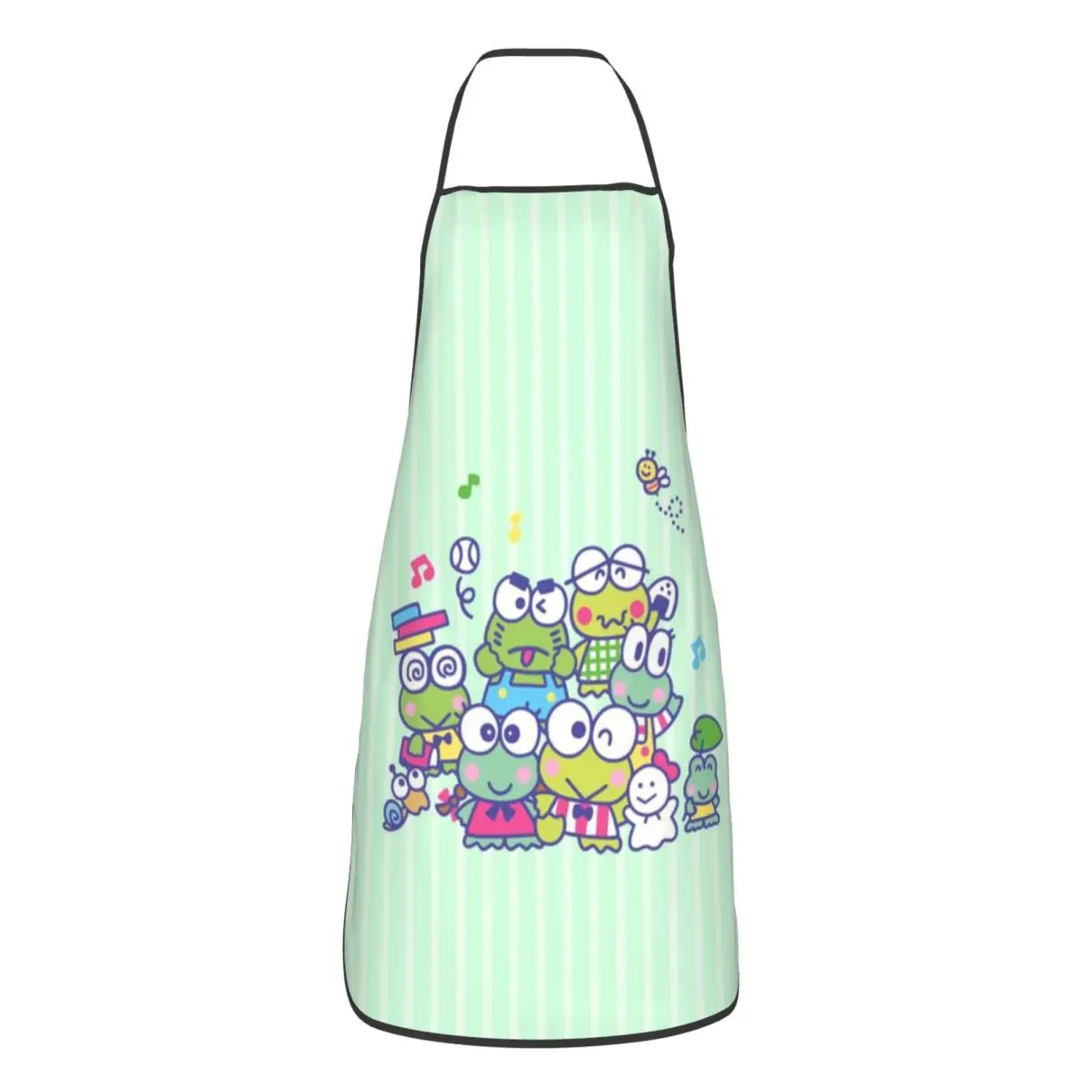 Custom Keroppi Characters Apron for Women Men Unisex Bib Cooking Kitchen Tablier Cuisine Chef Gardening