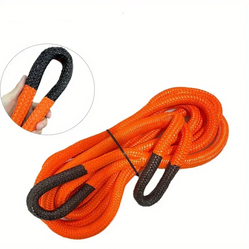 19mm*6m 19800lbs Recovery Rope+2pc Soft Shackle +1pc Storage bag Automobile Emergency Wild Rescue Power Line Rope Trailer Rope