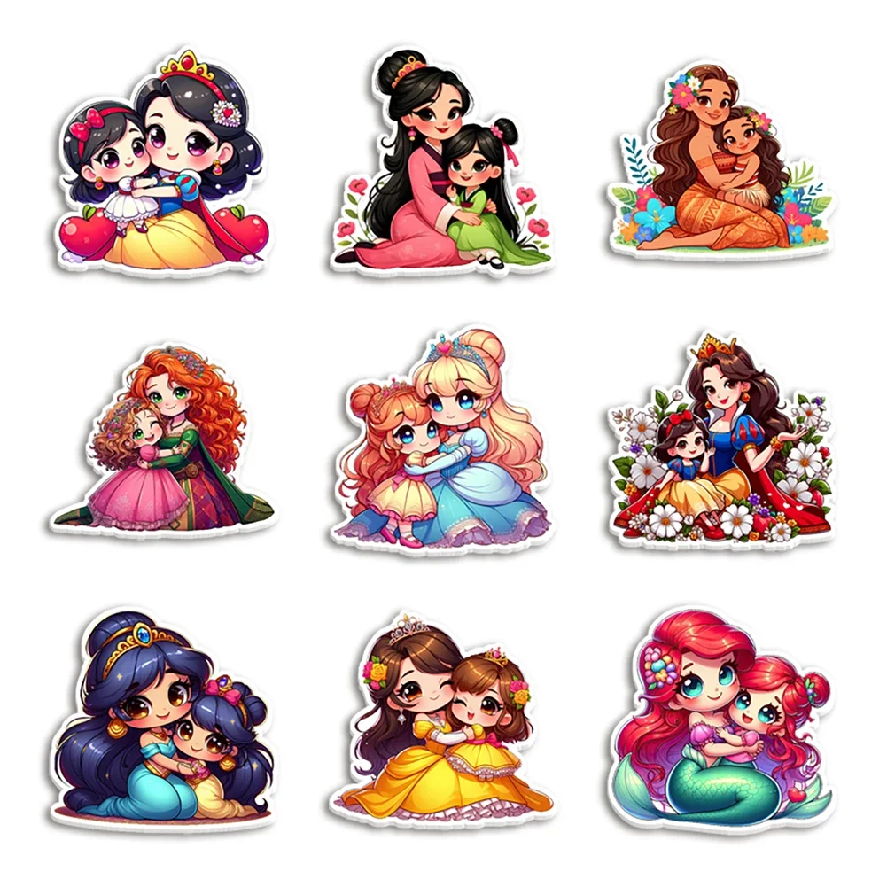 Disney Princess Flat Resin Planar Clear Acrylic Glitter Acrylic For DIY Phone Case Hair Bow 10 Pieces/lot