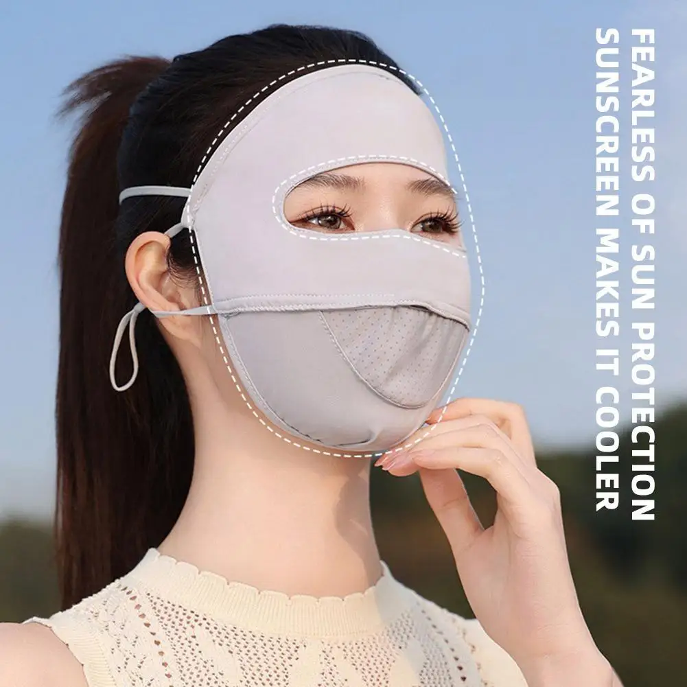 

Face Mask Full Face Mask Breathable Sun UV Protection Scarf Soft Outdoor Sport Cycling Cap for Men Women L6Q7