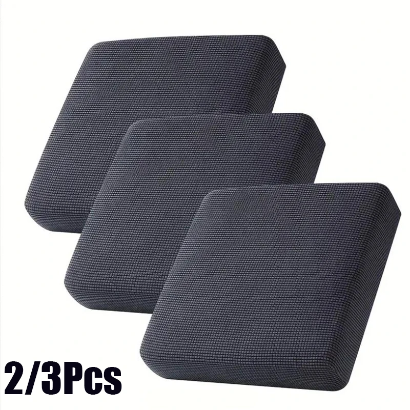 2/3pcs Couch Covers Stretch Cushion Covers Sofa Seat Cushion Slipcover Cushion Protector For Bedroom Office Living Room Home Dec