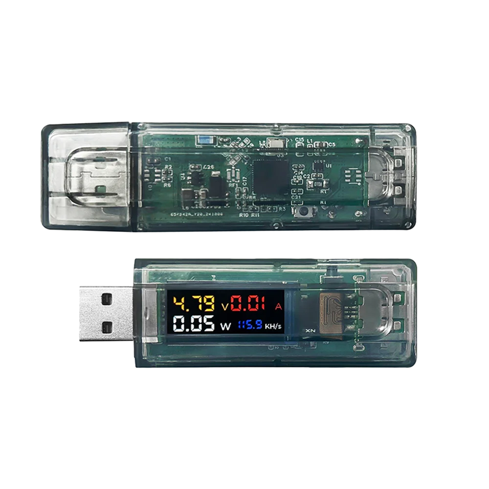 

0,96-дюймовый дисплей, амперметр напряжения, измеритель мощности ESP32-S3FN8, макетная плата NM-USBChain + вычислительная мощность постоянного тока 5-20 В 6 А