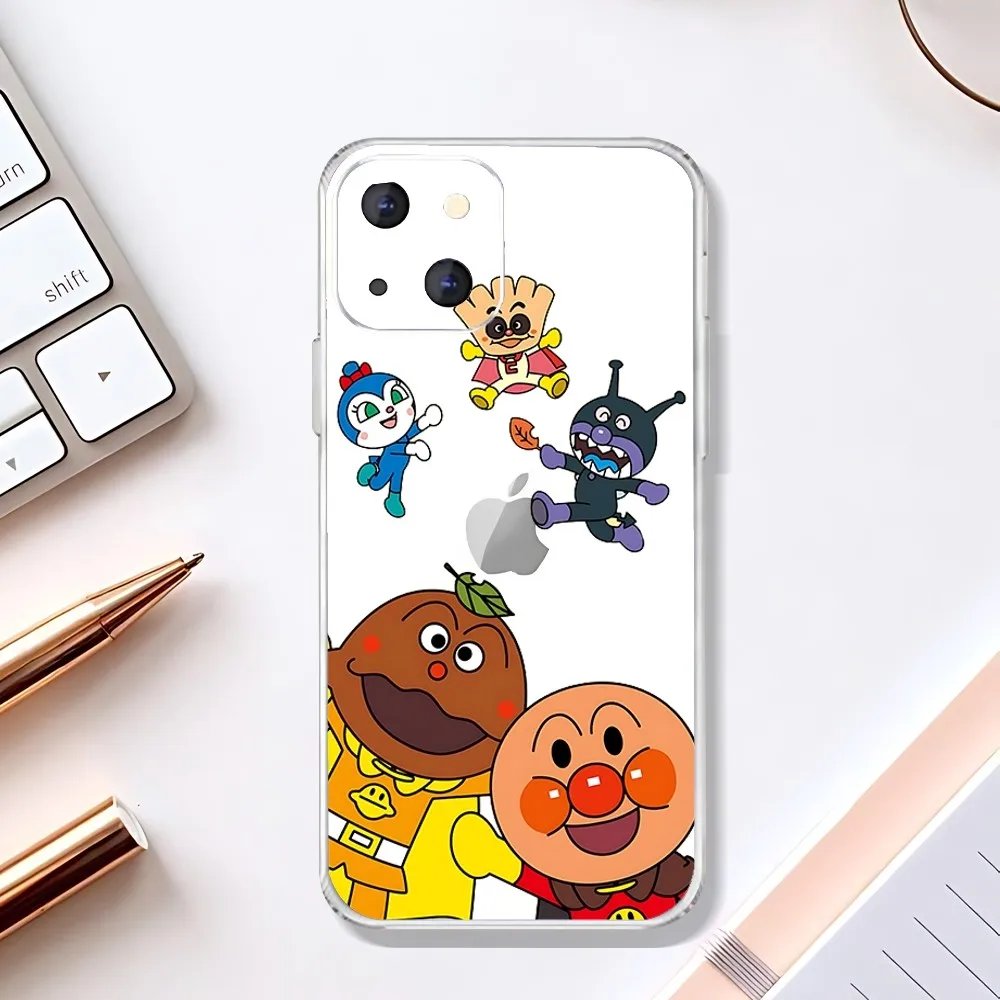 Fashion A-Anpanman B-Bread Phone Case For Iphone 15 11 13 14 Pro Max 7 8 Plus X Xr Xs Max Se2020 12mini Transparent Cover