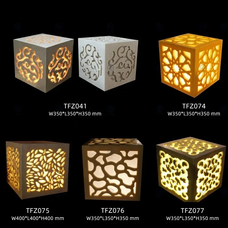 Hand carved sandstone stone lamp Outdoor garden decoration Light Emitting Diode lamp Natural stone lamp