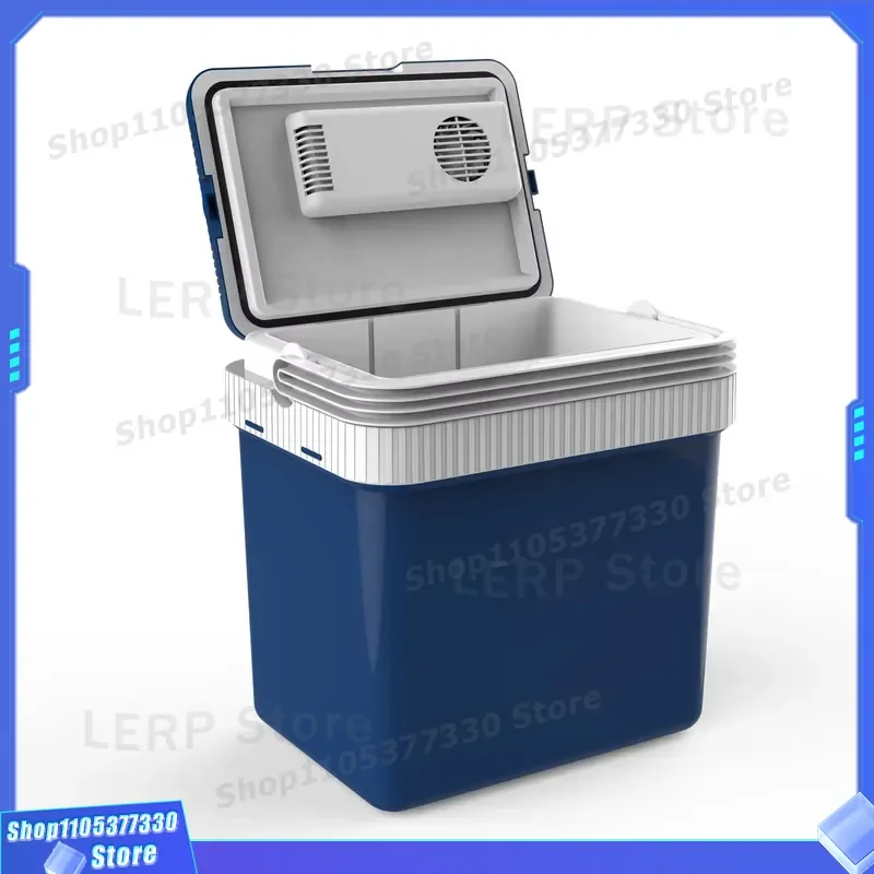 24L Portable Car Refrigerator Outdoor Camping Cooler Mini Fridge for Vehicle Travel Electric Ice Box Auto Cooling Device Mini
