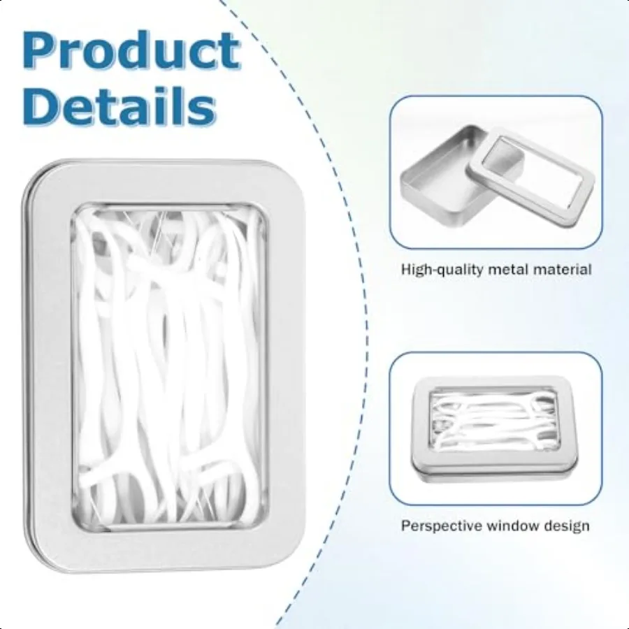 Étui de choix de fil dentaire Portable, 2 pièces, étui Qtips de voyage avec couvercle anti-poussière, distributeur de fil dentaire rechargeable pour voyage hôtel vide M