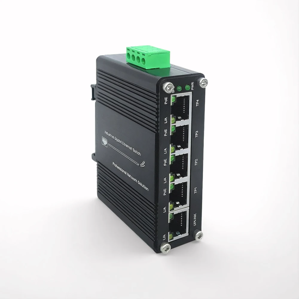 

Промышленный коммутатор Gigabit Ethernet PoE+, 5-портовый 10/100/1000BASE-T Auto-MDI/MDI-X, полу/полнодуплексный компактный коммутатор PoE Ethernet мощностью 30 Вт