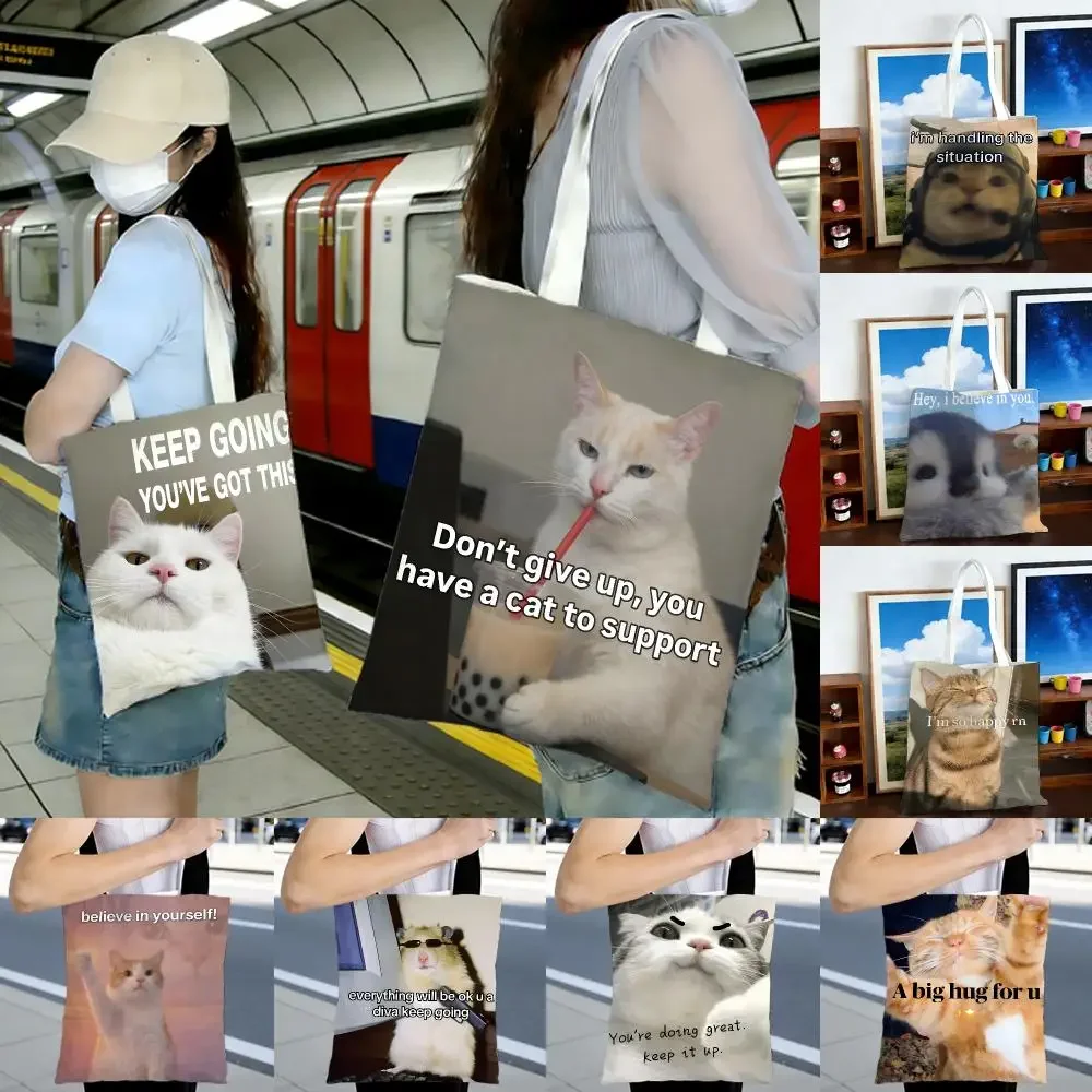 picture entertainment M-Meme Storage Bags Printed Series Shoulder Bag Portable Daily Lightweight Tote Bag