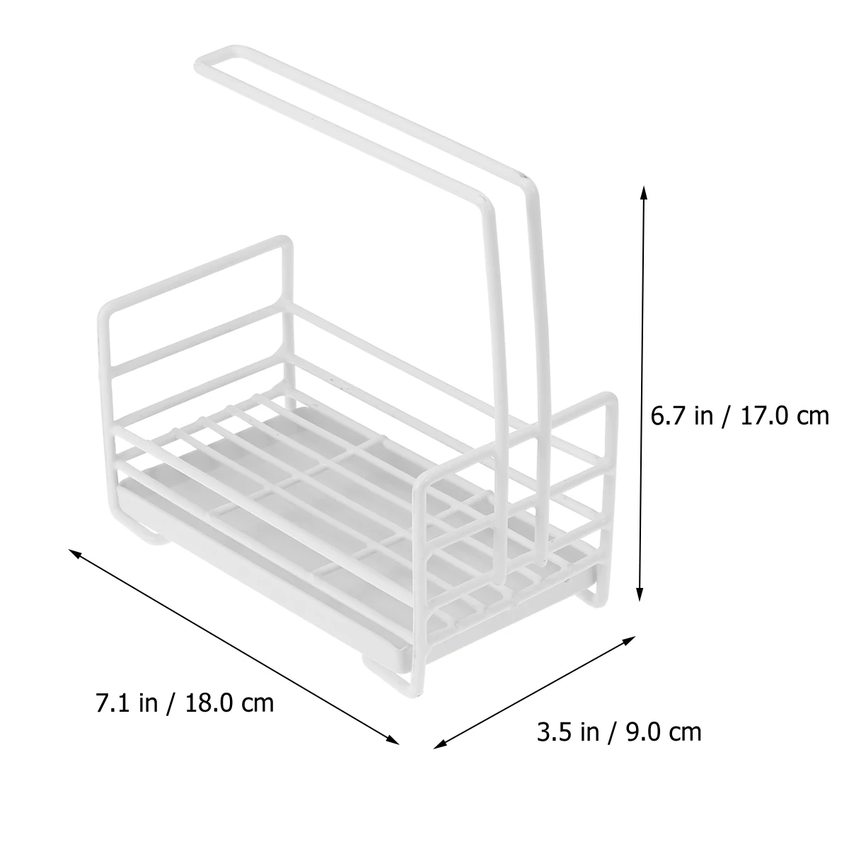 

Kitchen Organizer Drain Rack for Sponges Dishcloths Brushes Space-Saving Design Easy Clean Removable Water Tray