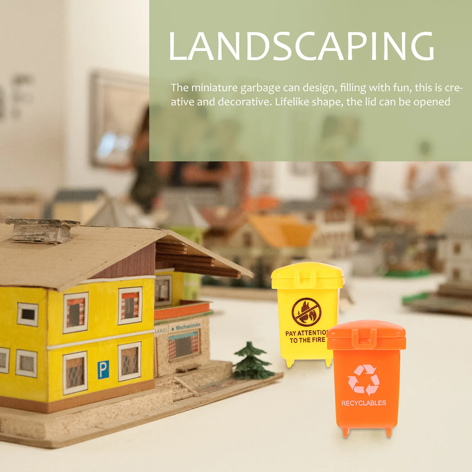 

20Pcs Simulation Miniature Garbage Can Creative Small Trash Bin for Kids DIY Decoration Early Education Garbage Classification
