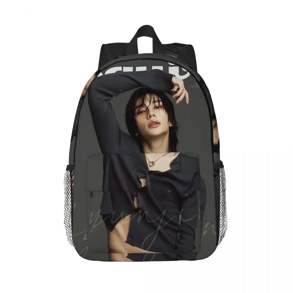 Stray Kids Hyunjin Backpack Student Boys Girls BookBag Kids School