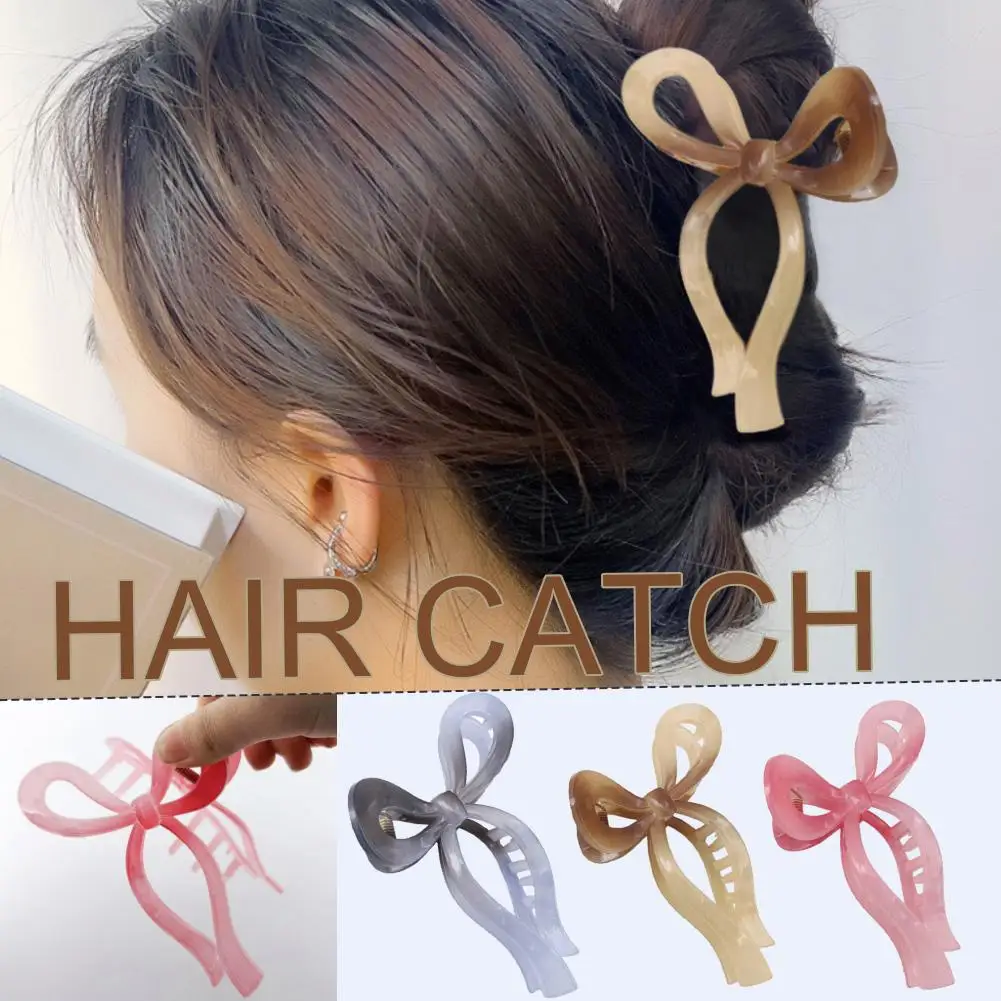 Bow Hair Claw Clips Fashion Sweet Headwear Butterfly Shaped Jelly Shark Hair Clip Girls Hair Accessories For Women