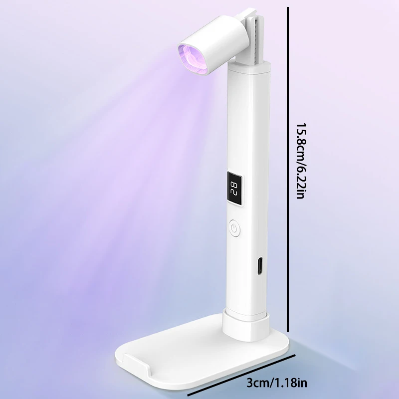 مصباح أظافر قابل للتحجيم مع دعامة ، شاشة عرض ، سريع الجفاف ، آلة علاج بالضوء ، طلاء جل ، مجفف أظافر ، أداة تجميل الأظافر