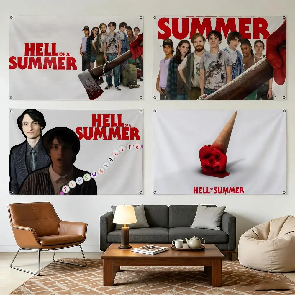 Hell Of A S-summer Moive Flags Durable Outdoor Indoor Festive Decoration Classic Design Wall Room Banner