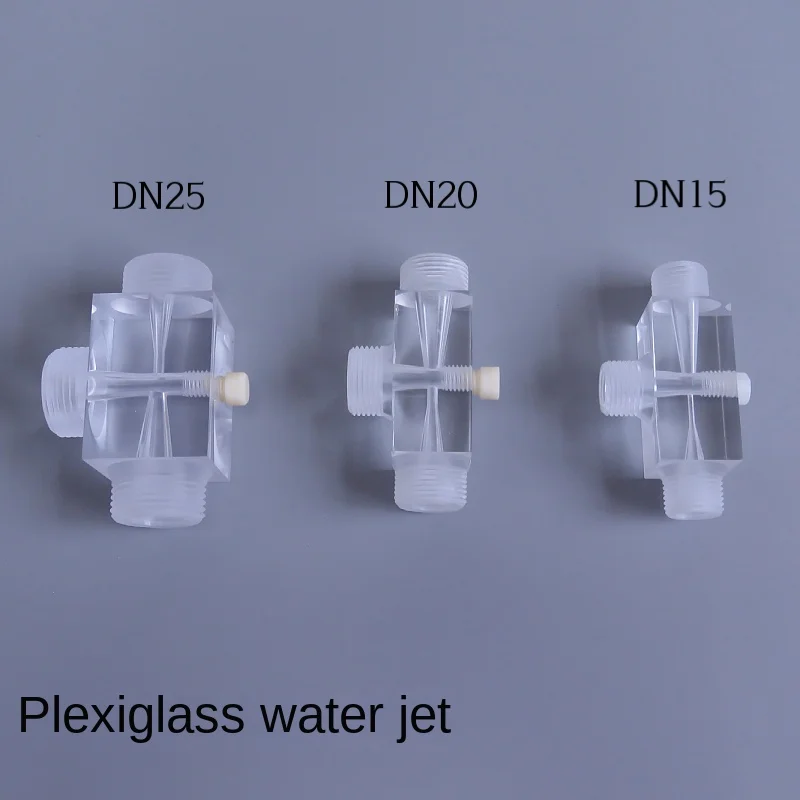 Water Ejector Jet Dosing Mixing Venturi Tube Gas Water Ozone Mixing Spraying Transparent Outer Wire Plexiglass