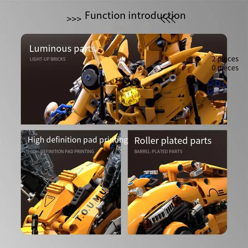 Dupla transformação mech blocos de construção transformando vespa robô modelo blocos de construção conjunto crianças brinquedos