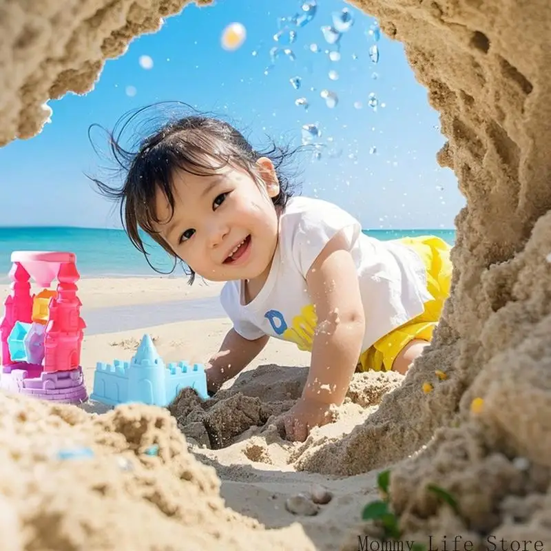 Kreatives Strandspielset aus ABS-Sand, inklusive Eimer, Schaufel und Rechen_voghion.com
