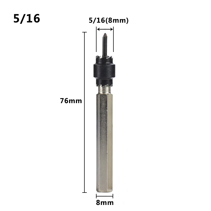 Broca de soldadura por puntos de 3/8 "y 5/16", broca central de acero inoxidable, cortador de agujeros de Metal con punta de carburo