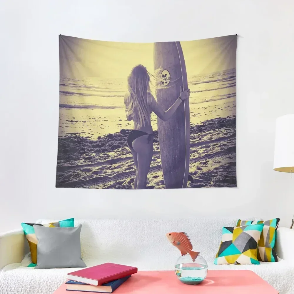 

My Surfer Girl Tapestry Wall Hanging Decor Mushroom Tapestry