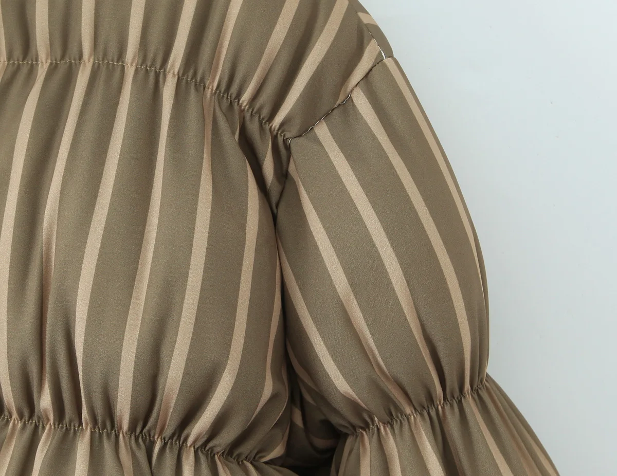 أزياء الشتاء عارضة فضفاضة مريحة منتفخ معطف طويل الأكمام سستة الدافئة أبلى المرأة المطبوعة عالية الرقبة أسفل سترة قطن