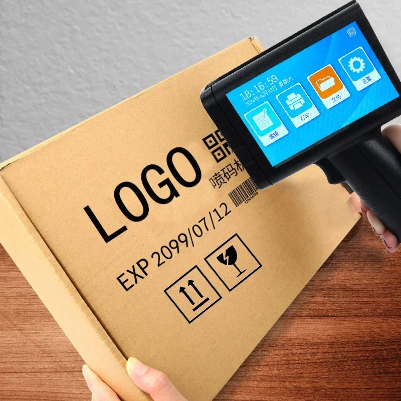Bluetooth 25.4mm Handheld Inkjet Marking Machine Metal Wood Cloth Expiry Date Logo Portable Mini Date Printing Equipment