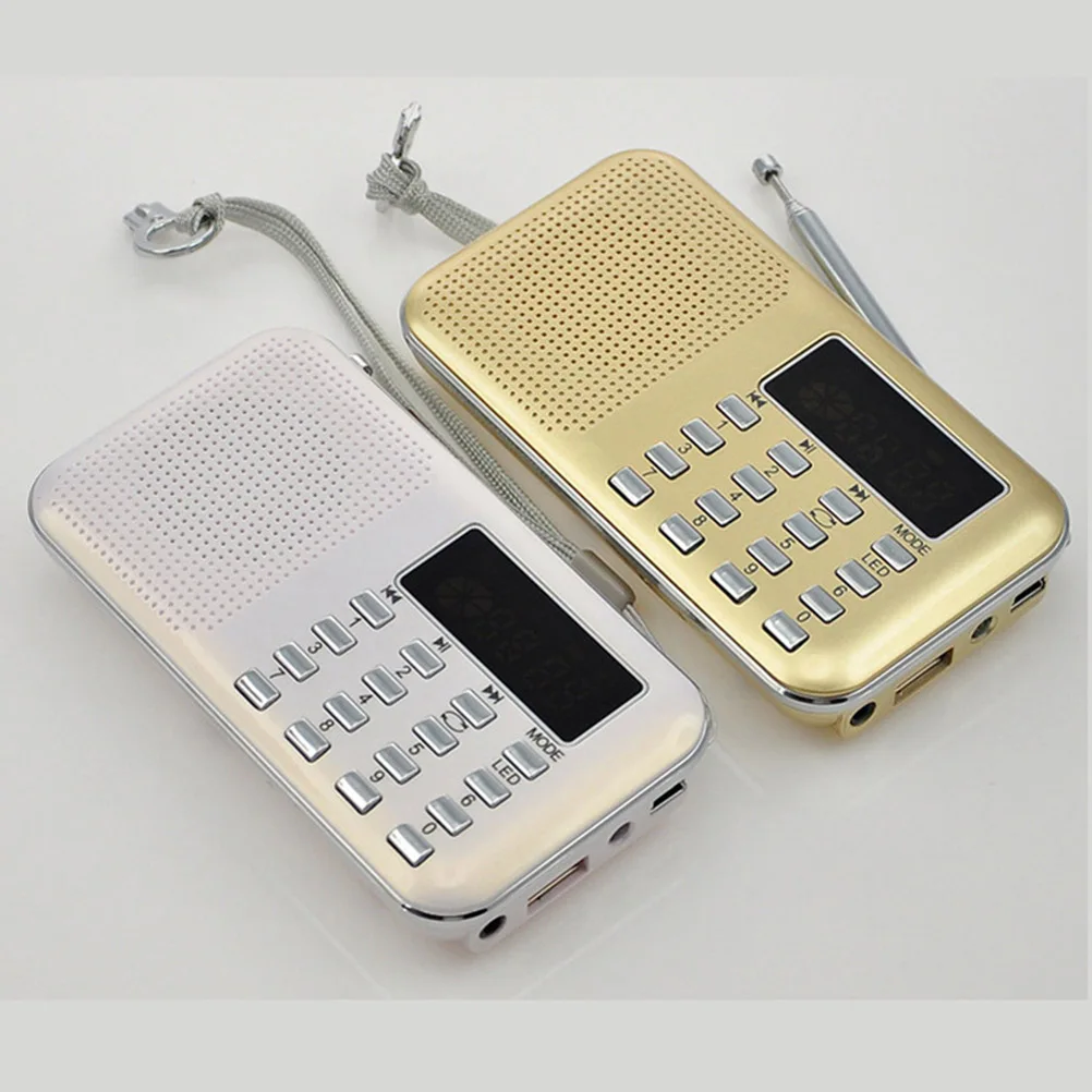 

MP3 Radio Card Full Band Tuning Slim 20mm LED Display Rechargeable 8 Hours Class AB Amplifier 3.5mm Jack LED for Smartphone