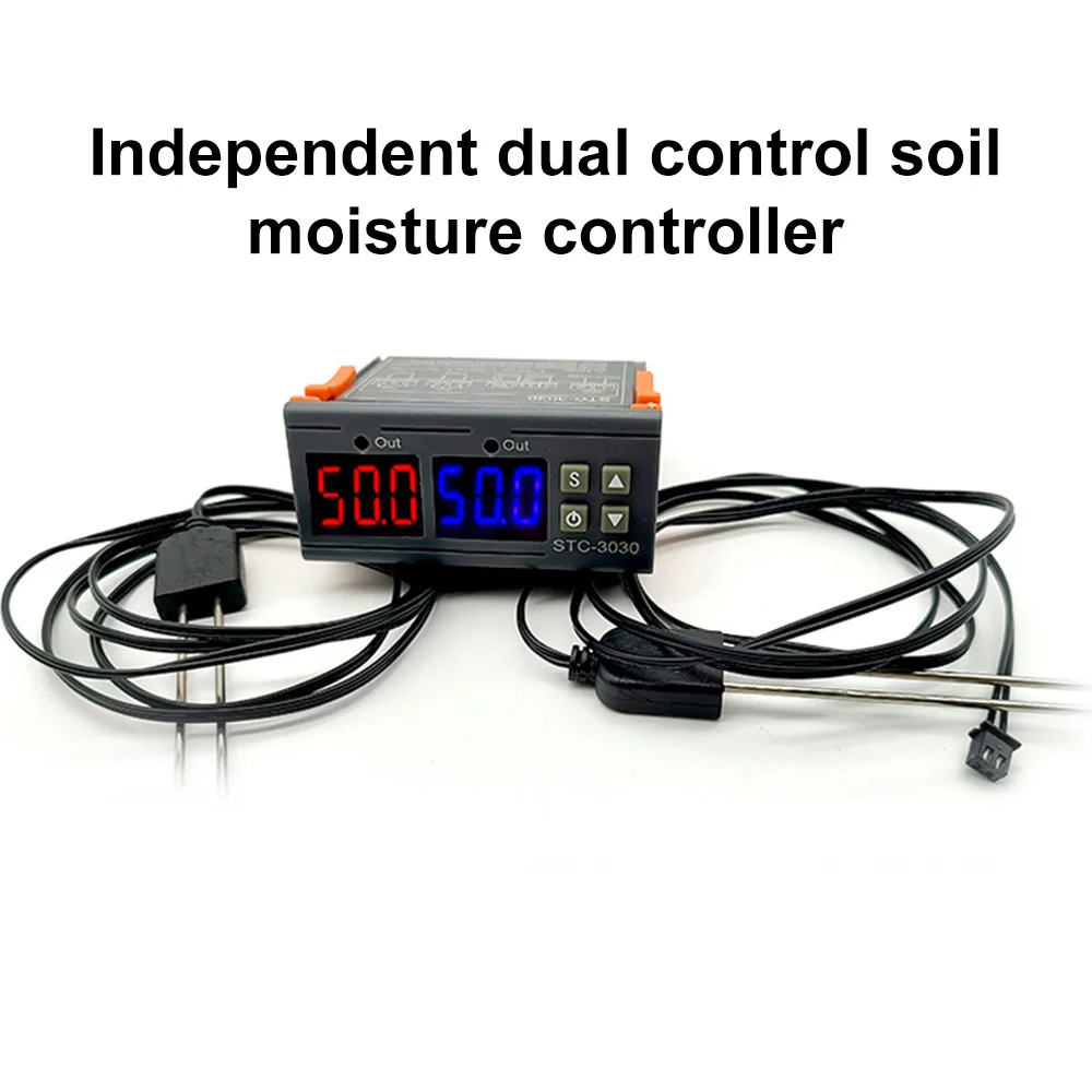 STC-3029/STC-3030 DC 12V 24V AC 220V Dual Digital Humidity Control Hygrometer Incubator Controller Soil Moisture Detector