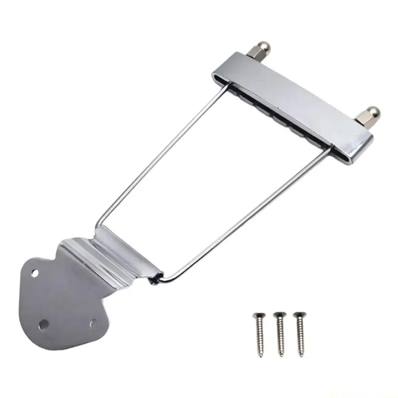 31BE Zincs Alloys Electric Guitar Tailpiece Bridge With 3 Mounting Screws For Stable Tuning And Reduced String Breakage