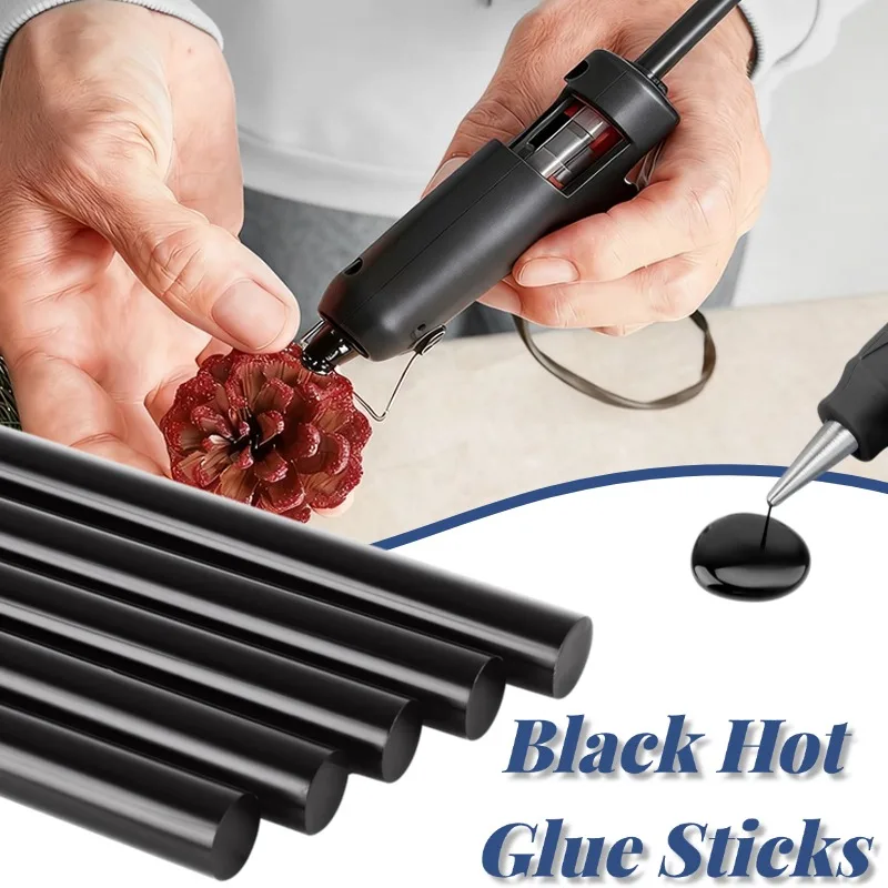 10/20/50Pcs Black Hot Melt Glue Sticks Adhesive Home DIY Tools For Hot Melt Glue Gun Car DIY Art Craft Album Repair Glue Stick