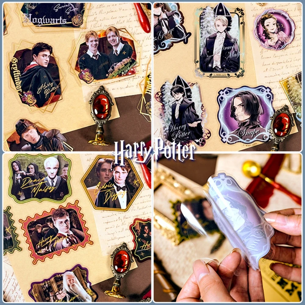 12/16/30 Hojas de Pegatinas Originales de Harry Potter, Calcomanías Transparentes de Gatos para Teléfono, Portátil, Maleta, Cuaderno, Regalos, Juguetes