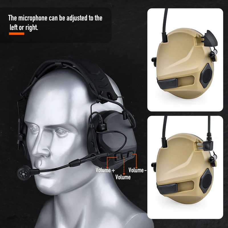 WADSN C7 auriculares tácticos anti-ruido con amplificación sonora - imagen 3