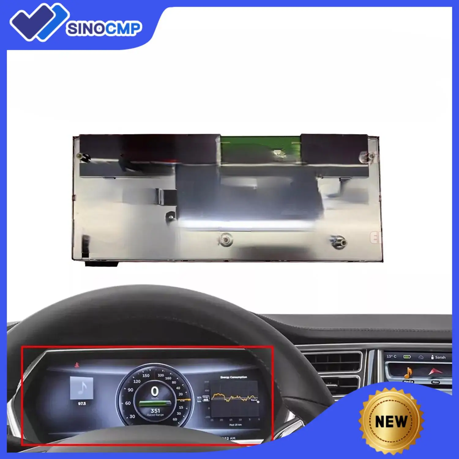 

12,3-дюймовый цифровой приборный экран TX31D06VM2AAA для Tesla Model S X GEN 1 2012-2016 1004788-00-C T13G0015868
