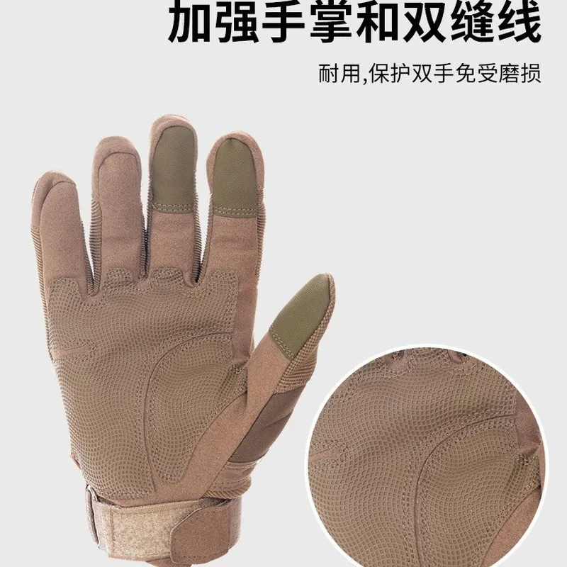 Full-finger cycling gloves, impact-resistant and anti-fall, outdoor delivery rider motorcycle gloves, half-finger touch screen c