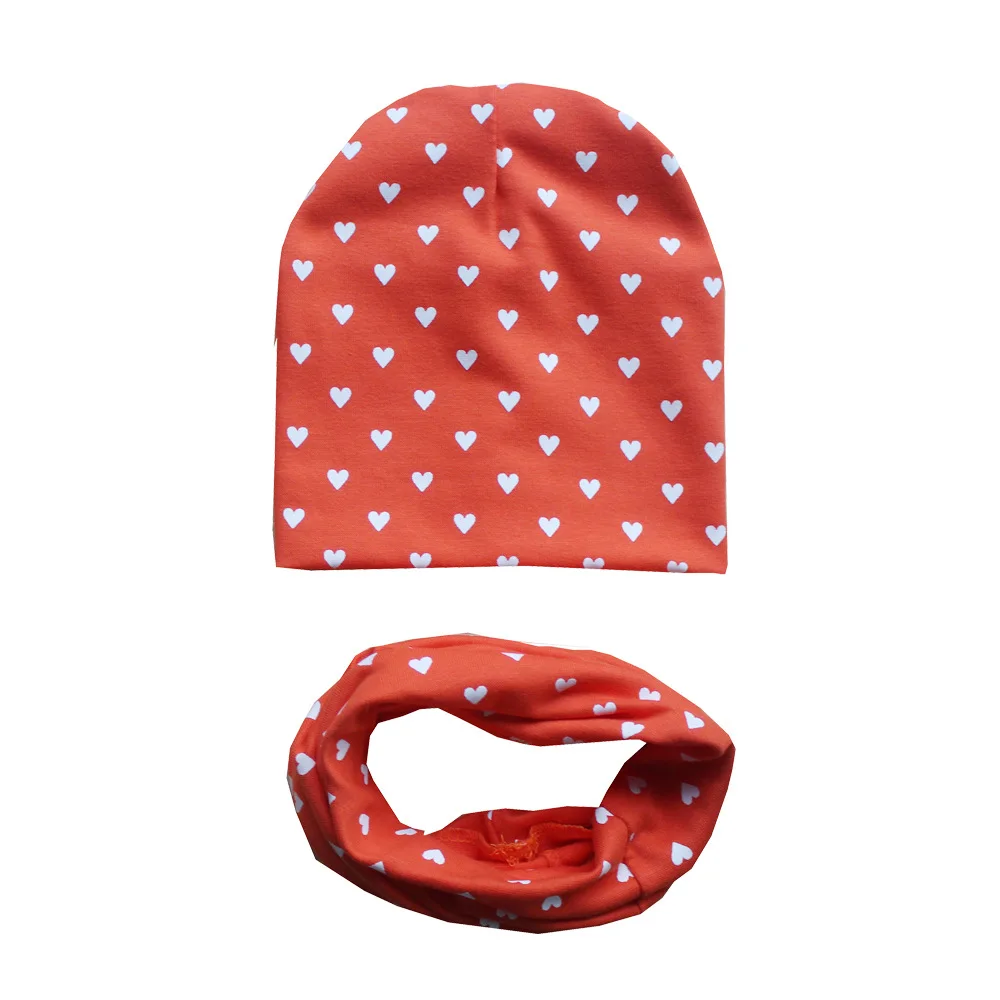 2 Pcs Baby Hat Scarf Set Solid Color Kids Beanie Cap Warm Boy Girl Spring Autumn Winter Hats Infant Toddler Bonnet Accessories