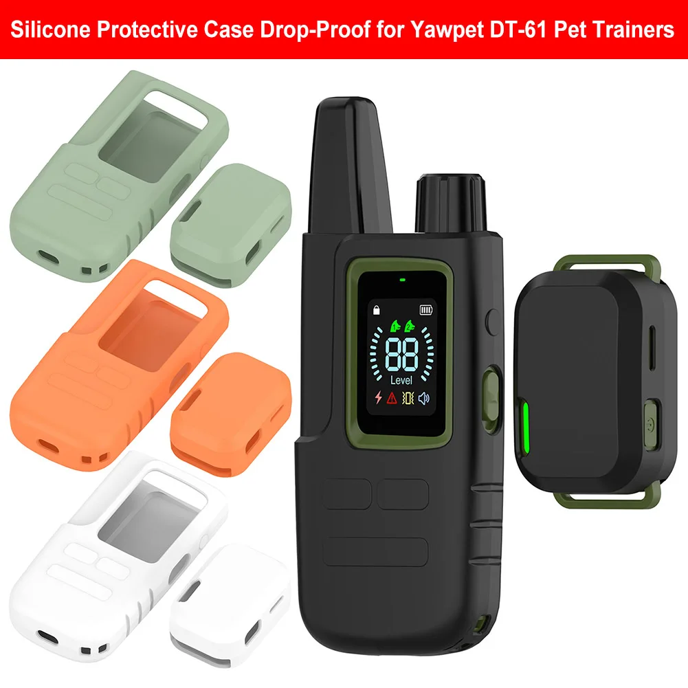 Silicone Protective Case For Yawpet DT-61 Dog Training Collar and Remote Cover Case Drop-Proof Soft Protective Cover Remote Case