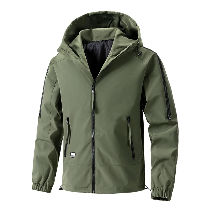 

Big&Tall 8XL Men Outdoor Jacket Hiking Camping Windbreaker Plus Size Outwear Hooded Coat Travel Fashion Sports Waterproof Jacket