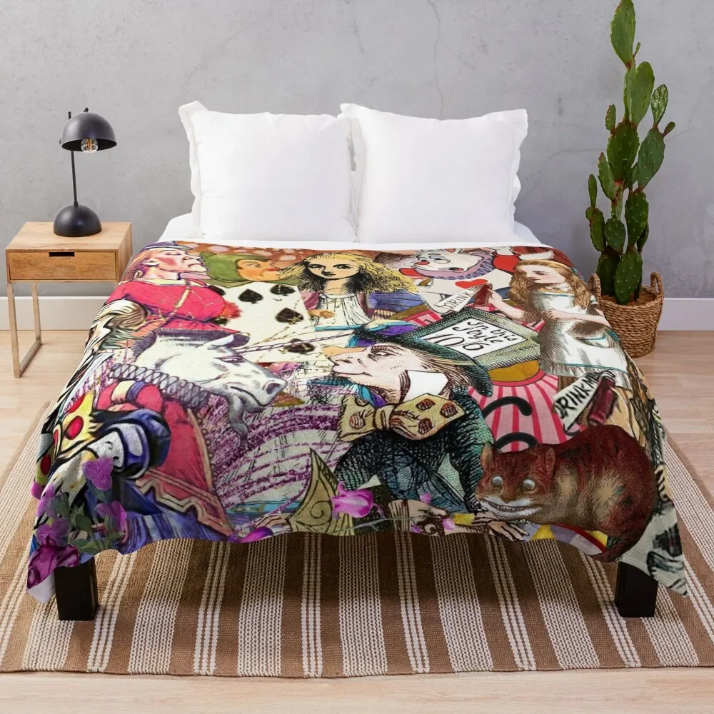 

alice in wonderland vintage Throw Blanket anime Personalized Gift Fashion Sofas Blankets