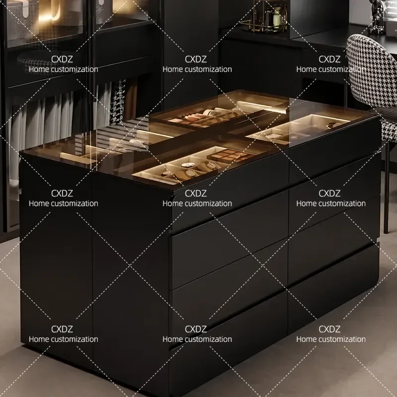 Floor to Ceiling Jewelry Storage Cabinet Double Sided Drawer Display Bucket Organizer for Bedroom Cloakroom Home Furniture