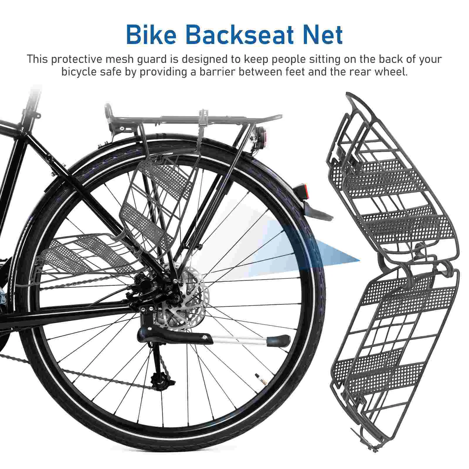 Bicycle Protection Net Bike Rear Protector Backseat Protective Dress Guard Plastic Supply Screen