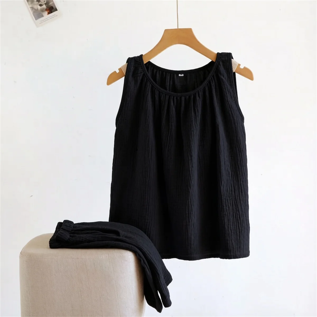 Women's Summer Cotton Linen Vest Loose Fit Sleeveless Top Versatile Casual Wear plus Size Tanks Inner Outer Wear