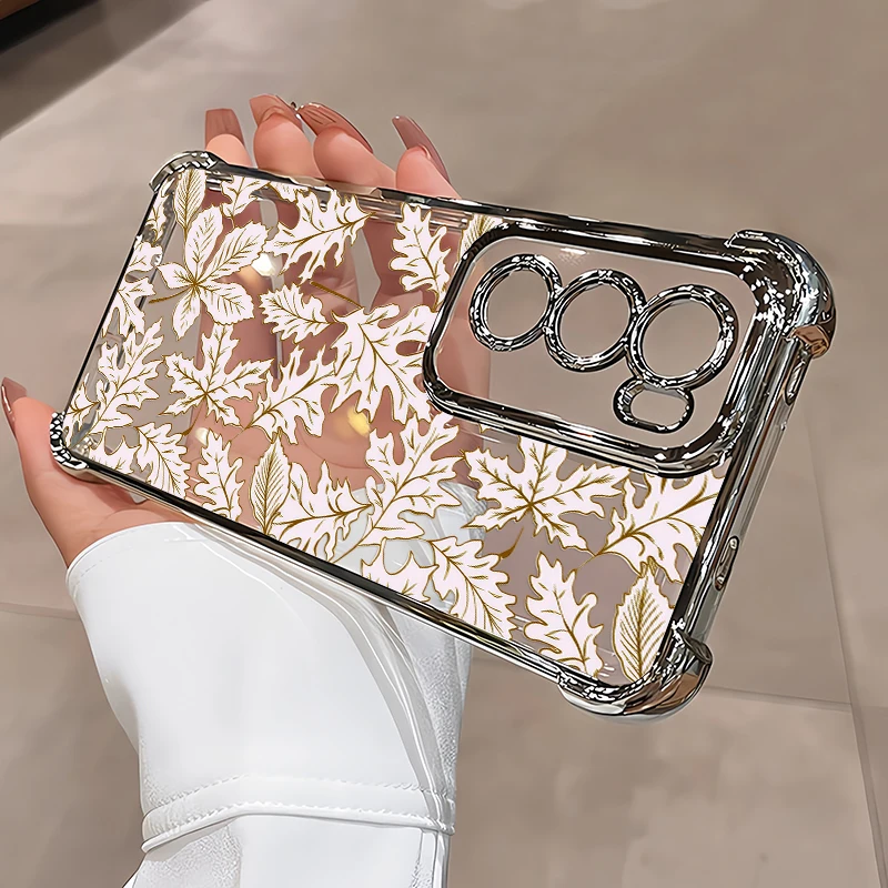 Pattern Flowers Phone Case For Vivo V70 FE V60 V40 Pro V50 V29 Lite V27 V23 V25 V29E Silicone Shockrpoof Plating Back Cover view 3