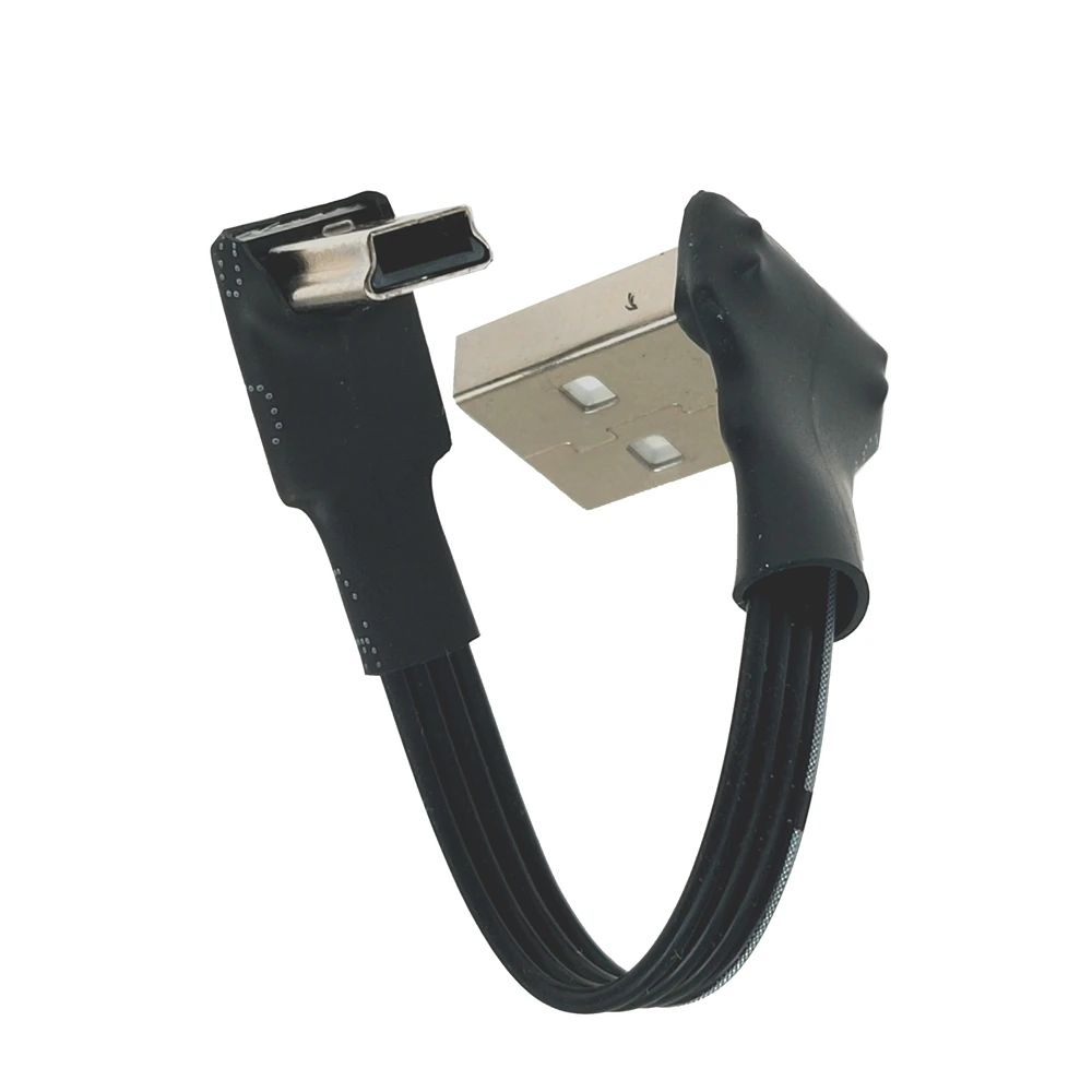 5CM-3M USB Data Cable A Male to Mini USB B 5Pin Male 90 Degree MP3/ Left / Right Angle Adapter Charge Sync 0.05M 0.2M 0.5M1M