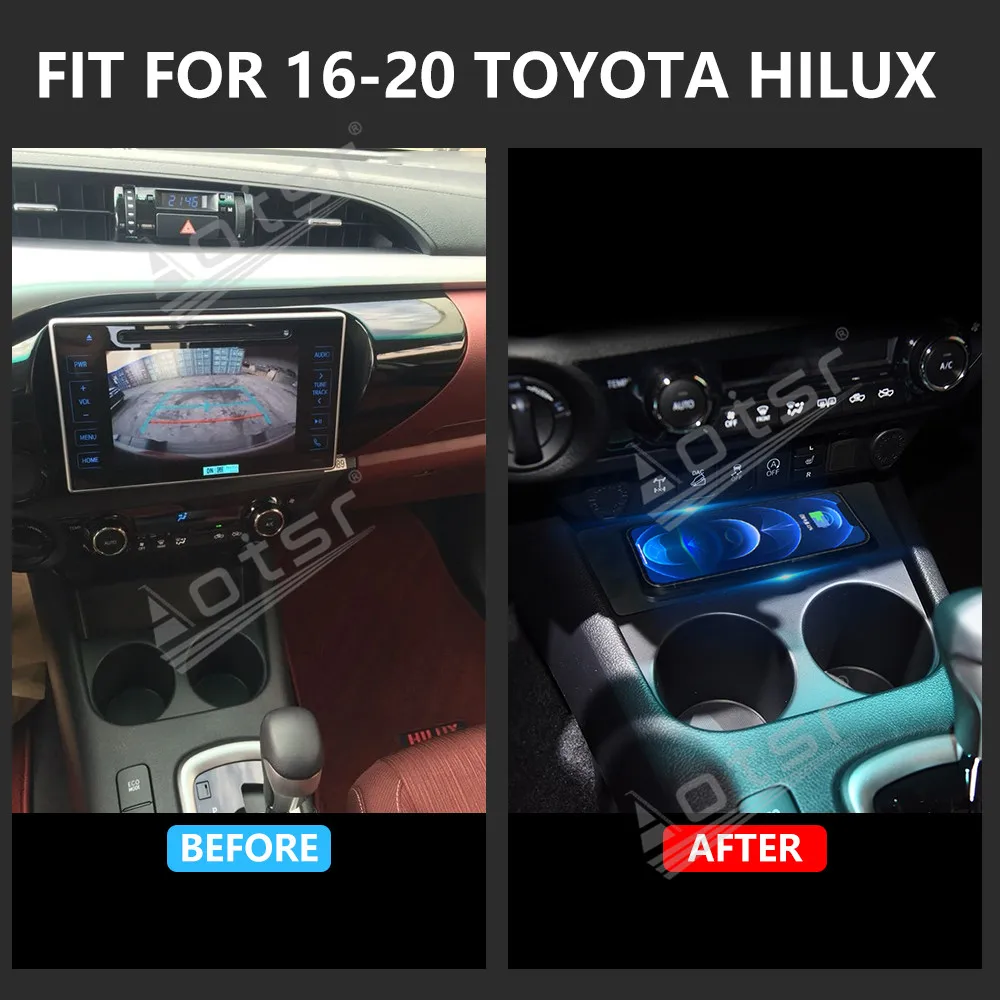 Intelligent Wireless Car Charger For Toyota Hilux 2016-2020 Fast Charging Auto Phone Charger Accessory for In-Car Mobile Device