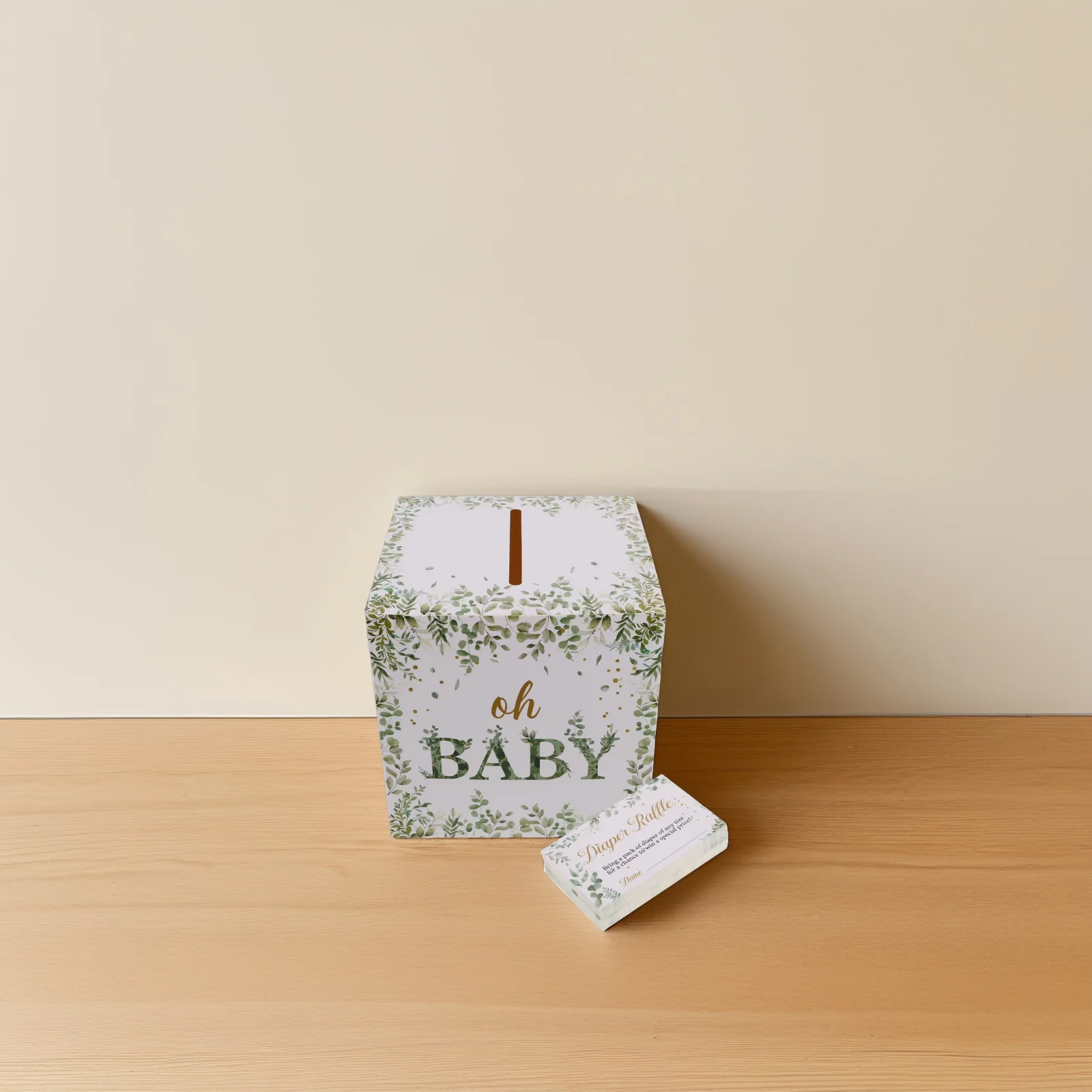 

Lottery Game Set Baby Shower Raffle Card Ticket Diaper Venue Props Decorative Boxes card box flower raffle box gender