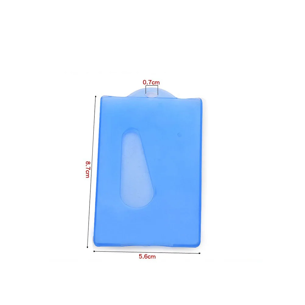 

20pcs Candy Color Id Holder Plastic Sleeve For Name Badge Credit Card Student Bus Employee Work Ic Tag Protector Name Badge